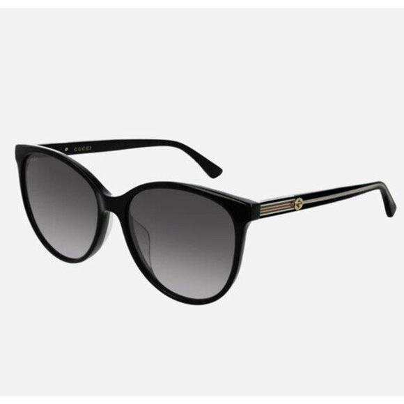 GUCCI Designer Round Sunglasses Black GG0377SK 57 16 145 Optyl *Read* Women's - Picture 1 of 16